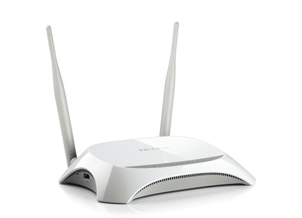 Router TP-Link TL-MR3420 vista posterior con puertos Ethernet y USB