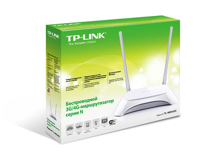 Router TP-Link TL-MR3420 empaque original con especificaciones