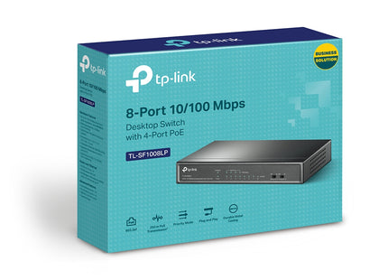 Switch TP-Link TL-SF1008LP empaque original con accesorios