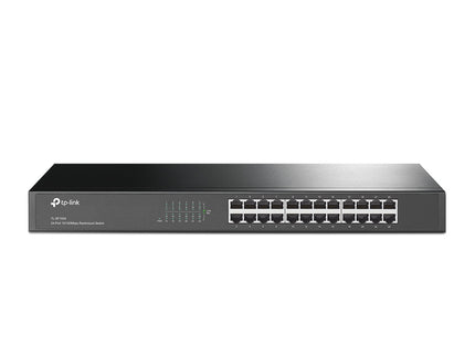 Switch TP-Link TL-SF1024 vista frontal con 24 puertos Ethernet