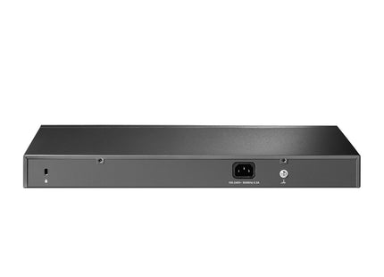 Switch 24 puertos TP-Link TL-SF1024 vista posterior con entrada DC