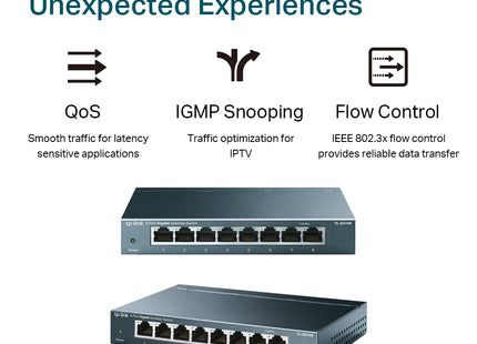 Switch 8 puertos TP-Link, TL-SG108