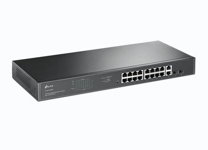 Switch de red TP-Link montaje en rack vista lateral derecha