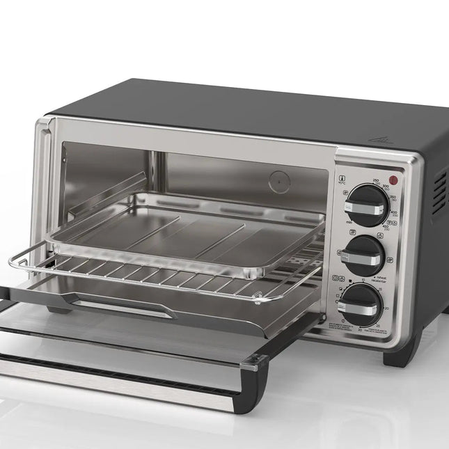 Horno Tostador Black+Decker TO4130‑0SDLA | 30 L / 4 Rebanadas | 1150 W | 5 Funciones | Convección Natural Eventoast™ | Inox
