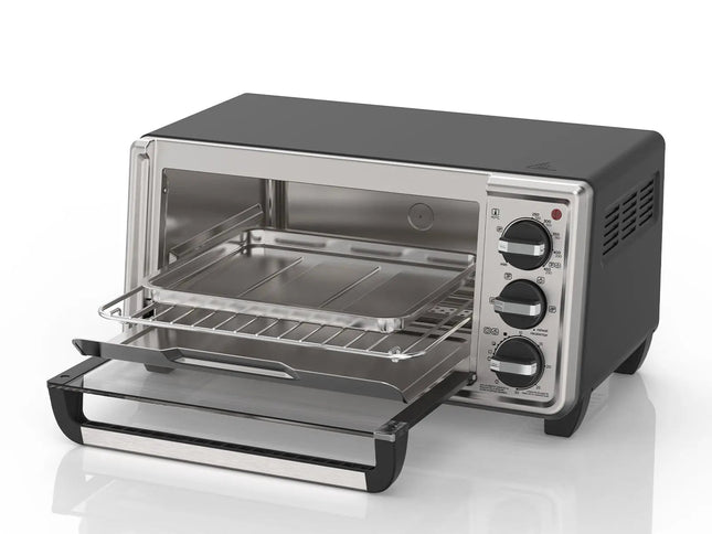 Horno Tostador Black+Decker TO4130‑0SDLA | 30 L / 4 Rebanadas | 1150 W | 5 Funciones | Convección Natural Eventoast™ | Inox