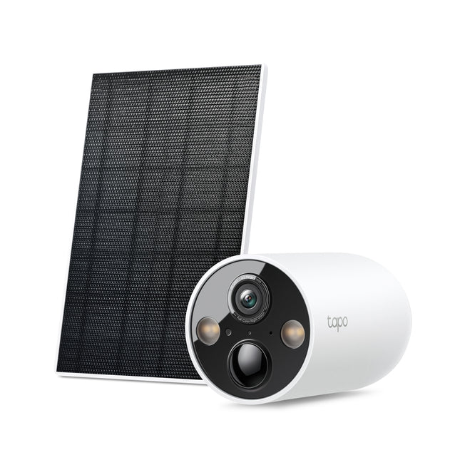 Cámara de vigilancia TP-Link Tapo C425 con panel solar vista frontal completa