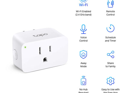 Enchufe smart Wi-Fi TP-Link P105 conectado en toma corriente