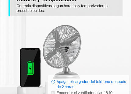 Aplicación móvil Tapo controlando enchufe inteligente P125 en smartphone