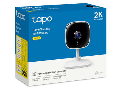 TP-Link Tapo C110 vista detalle del sensor de movimiento y LED indicador
