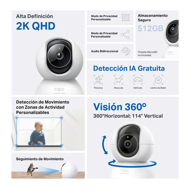 Cámara de Seguridad TP-Link, Tapo C220