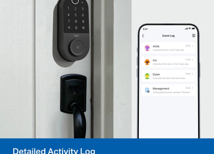 Llaves físicas de respaldo incluidas con cerradura inteligente Tapo DL110