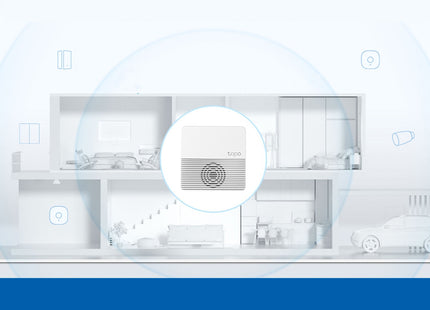 Hub TP-Link H200 vista diagonal con indicadores LED activos