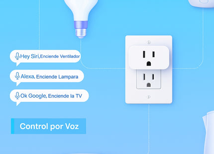 Vista superior del enchufe Wi-Fi TP-Link P125 mostrando diseño compacto