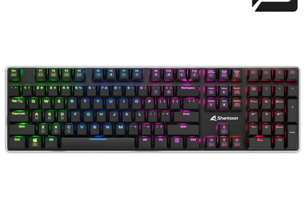 Teclado Gaming RGB Sharkoon PureWriter | Mecánico | Layout Inglés | Alámbrico | USB