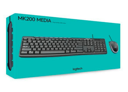 Teclado y Mouse Logitech Multimedia MK200 | Inalámbrico | Español