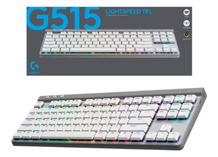 Vista lateral perfil bajo del teclado gaming Logitech G515