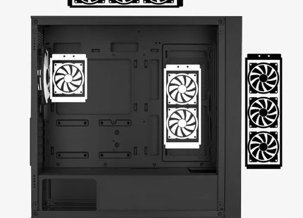 Case RGB AeroCool Tern Mini | Torre Pequeña | Vidrio Templado | 3 Abanicos Delanteros | 1 Abanico Trasero | Negro