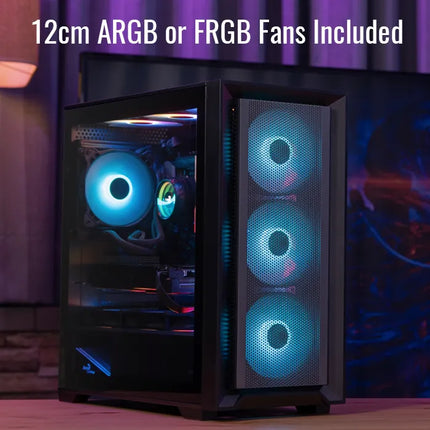Case RGB AeroCool Tern Mini | Torre Pequeña | Vidrio Templado | 3 Abanicos Delanteros | 1 Abanico Trasero | Negro
