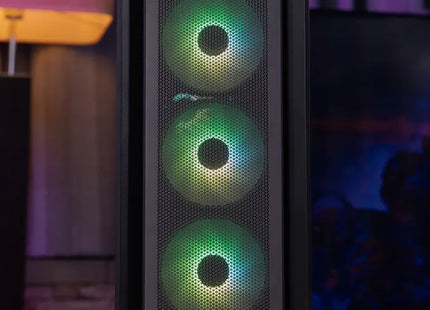 Case RGB AeroCool Tern Mini | Torre Pequeña | Vidrio Templado | 3 Abanicos Delanteros | 1 Abanico Trasero | Negro
