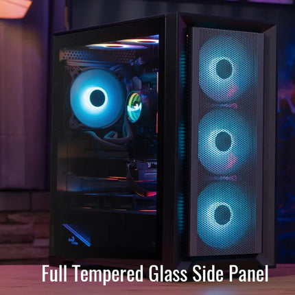 Case RGB AeroCool Tern Mini | Torre Pequeña | Vidrio Templado | 3 Abanicos Delanteros | 1 Abanico Trasero | Negro