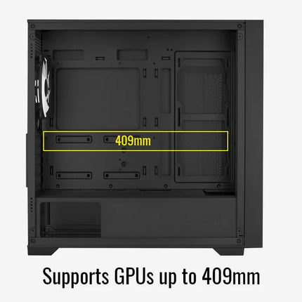 Case RGB AeroCool Tern Mini | Torre Pequeña | Vidrio Templado | 3 Abanicos Delanteros | 1 Abanico Trasero