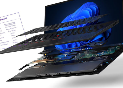 Lenovo laptop ThinkPad X1 Carbon Gen 13 Aura Edition Intel Core Ultra 7 258V 32GB 512GB negro 21NS00NEFJ