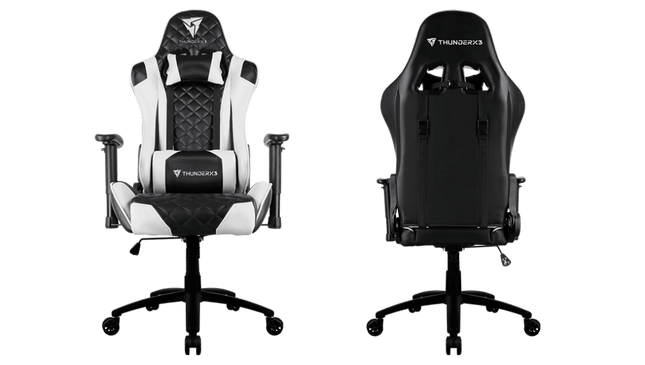 ThunderX3 TGC12 Silla Gaming Negra y Blanca de Cuero Sintético TEGC-2008101.21