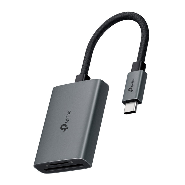 Lector de tarjetas TP-Link UA430C USB-C gris vista frontal