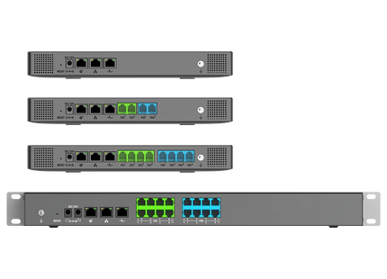 Grandstream UCM6302A IP PBX de Audio para 500 Usuarios con 2 FXS, 2 FXO y 3 Puertos Gigabit PoE+