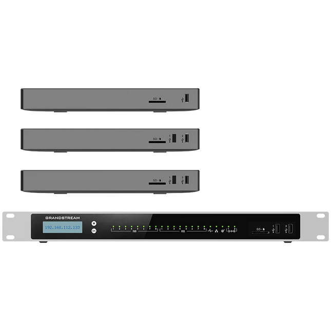 Grandstream UCM6302A IP PBX de Audio para 500 Usuarios con 2 FXS, 2 FXO y 3 Puertos Gigabit PoE+