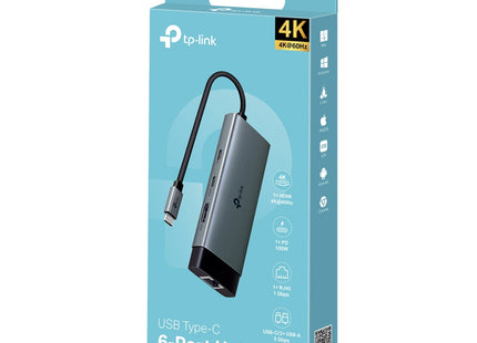 Hub USB Tipo-C 6 en 1 TP-Link, UH6120C