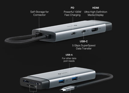 Hub USB-C 7 en 1 TP-Link, UH7020C