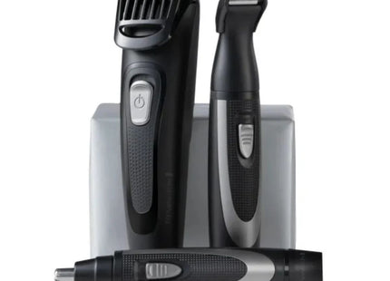 Kit Recortador de Barba Remington The Works MB906 | Recortadora Ajustable | Afeitadora Rotativa | Precisión Total | Hasta 45 Min Inalámbrico