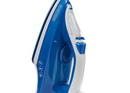 Plancha de Vapor Black + Decker TrueGlide IRBD350 | 1200W | Suela Cerámica | Golpe de Vapor | Azul