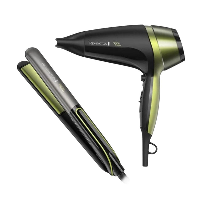 Combo Alisadora y Secador Remington S12A-D13A (110) F | Terapia de Aguacate | 2300W | Cerámica Iónica | Cuidado Antifrizz