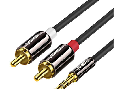 Cable audio estéreo UGREEN AV116 con conector 3.5mm a 2RCA rojo y blanco de 1.5 metros