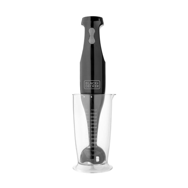 Batidora de Inmersión Black + Decker HB2400B | 200W | 2 Velocidades | Cuchillas de Acero Inoxidable | Negra