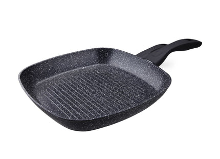 Sartén Tipo Grill Westinghouse 28 cm | Mármol Antiadherente | Aluminio Forjado | Mango Ergonómico | Negro | WCFP0009G28MBB