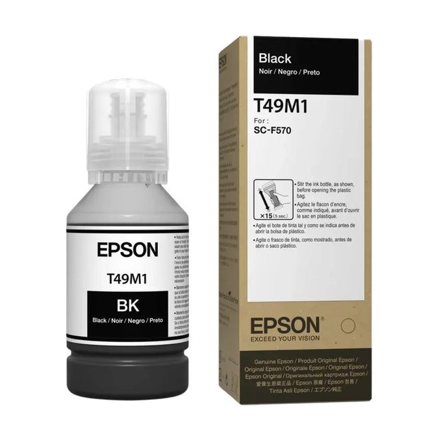 Epson botella tinta ultrachrome T49M  negra 140 ml-T49M120