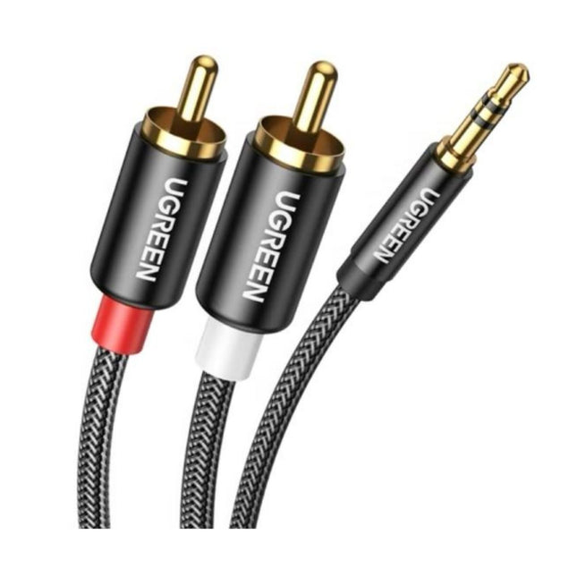Cable UGREEN AV116 | 3.5mm Macho a 2RCA Macho | 3 m | Audio Estéreo