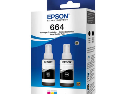 Epson tinta doble negro original P/l110/l200/l210/l350/l355/l555 - T664120-2P