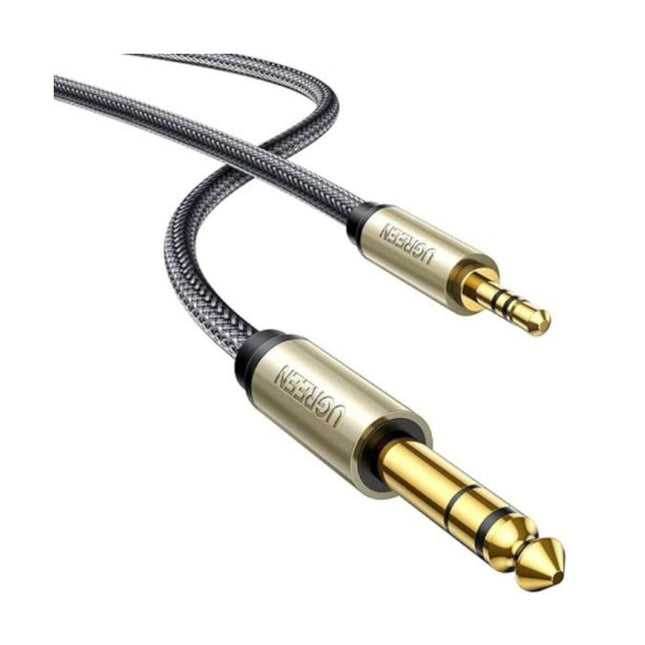 Cable UGREEN AV127 3.5MM a 6.35MM TRS Estéreo M/M | 2M | Audio de Alta Calidad