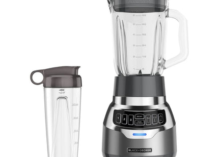 Licuadora Digital Black + Decker BL1300DG-PLA | Tecnología PowerCrush | Jarra de Vidrio | Vaso Personal Tritan™