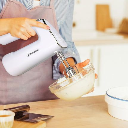 Batidora de Mano Westinghouse WKHMYD13WH | 5 Velocidades | Blanca