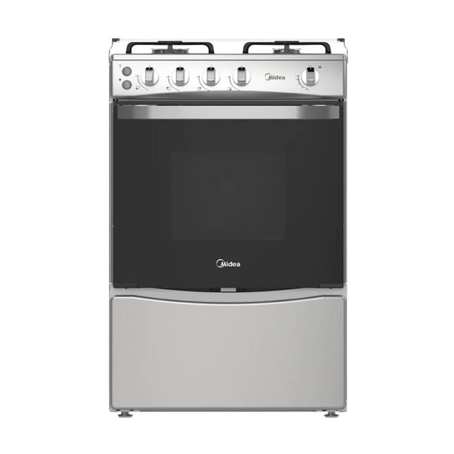 Cocina a Gas Midea MGS24F1LGAGG-CA | 24" | 4 Quemadores | Parrillas de Hierro Fundido | Acero Inoxidable