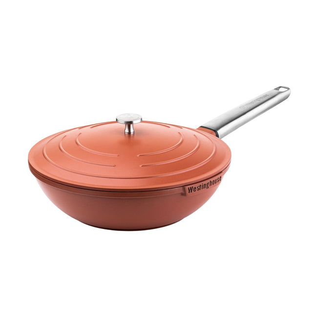 Cacerola Baja Performance Westinghouse WCCW0095028OR | Roja | 28 cm | Aluminio ligero | Antiadherente QuanTanium