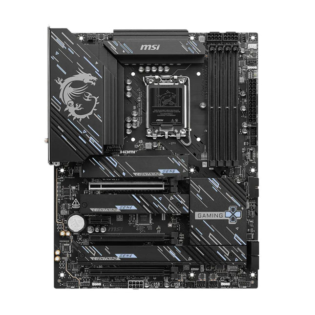 Tarjeta madre MSI Z890 Gaming Plus WiFi vista frontal con socket LGA 1851