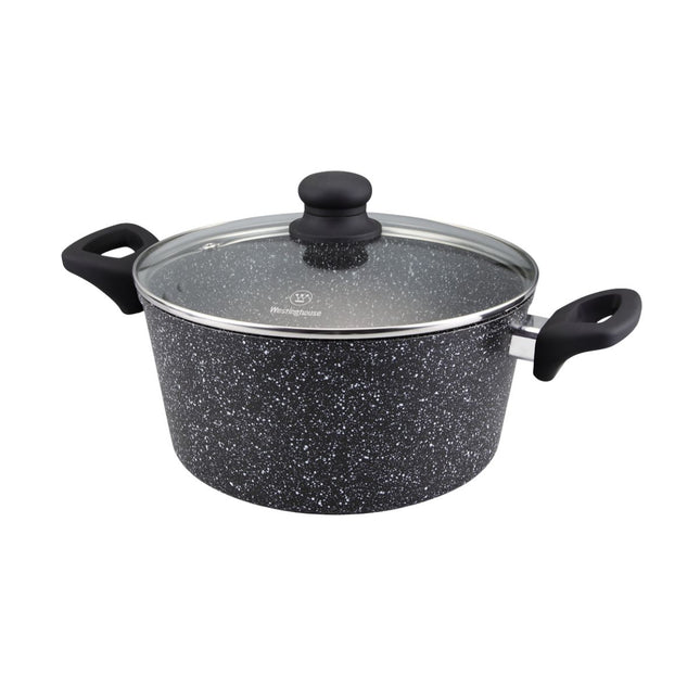 Cacerola Westinghouse WCCC0009028MBB | 28 cm | Mármol Negro | Con Tapa | Antiadherente