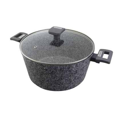 Cacerola con tapa Westinghouse WCCC0070028GGY | 28 cm | Revestimiento tipo Granito | Antiadherente | Color Gris