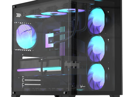 Case ARGB Formula V Line Crystal U2 Floe Black 4711401663782 | Mid Tower | ATX Micro-ATX Mini-ITX | RGB | 4 Ventiladores ARGB 120mm